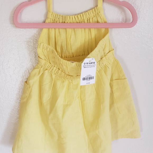 New! Crazy 8 Yellow Halter Sundress 12 to 18 Month - Picture 2 of 4